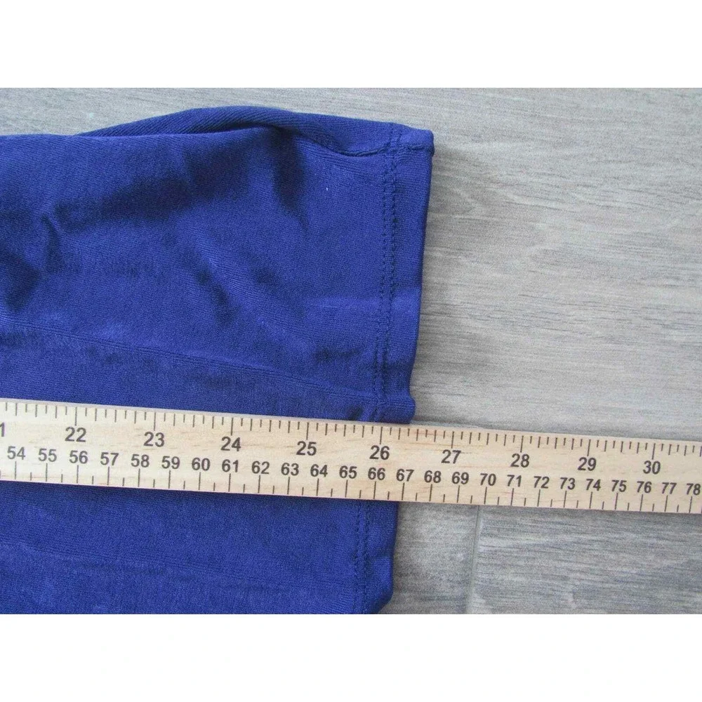 Chico's Cold-Shoulder Top Women's Size 3 Purple Acetate Blend Preppy - Picture 6 of 8